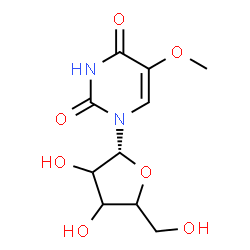 ChemSpider 2D Image | 5-Methoxy-1-[(1R)-pentofuranosyl]-2,4(1H,3H)-pyrimidinedione | C10H14N2O7