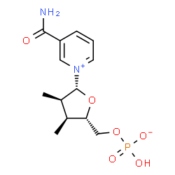 ChemSpider 2D Image | 3-Carbamoyl-1-[2,3-dideoxy-5-O-(hydroxyphosphinato)-2,3-dimethyl-beta-D-ribofuranosyl]pyridinium | C13H19N2O6P