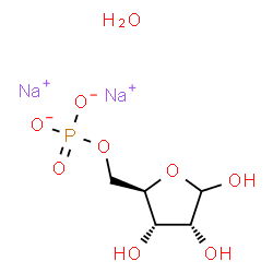 ChemSpider 2D Image | D-Ribofuranose 5-phosphate disodium salt | C5H11Na2O9P
