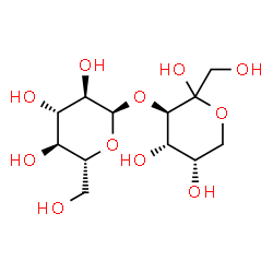 ChemSpider 2D Image | 3-O-alpha-D-Glucopyranosyl-L-fructopyranose | C12H22O11