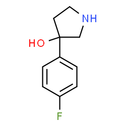 ChemSpider 2D Image | 3-(4-Fluorophenyl)-3-pyrrolidinol | C10H12FNO