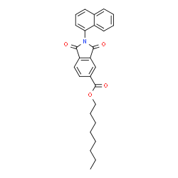 ChemSpider 2D Image | Octyl 2-(1-naphthyl)-1,3-dioxo-5-isoindolinecarboxylate | C27H27NO4