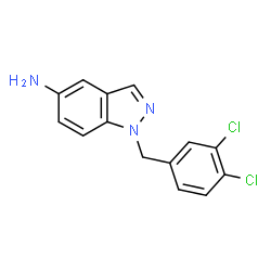 ChemSpider 2D Image | 1-(3,4-Dichlorobenzyl)-1H-indazol-5-amine | C14H11Cl2N3