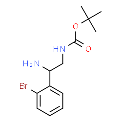 ChemSpider 2D Image | 1,1-Dimethylethyl N-[2-amino-2-(2-bromophenyl)ethyl]carbamate | C13H19BrN2O2