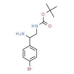 ChemSpider 2D Image | 1,1-Dimethylethyl N-[2-amino-2-(4-bromophenyl)ethyl]carbamate | C13H19BrN2O2