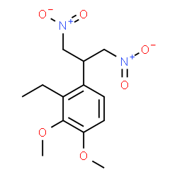 ChemSpider 2D Image | 1-(1,3-Dinitro-2-propanyl)-2-ethyl-3,4-dimethoxybenzene | C13H18N2O6