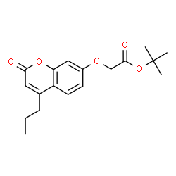 ChemSpider 2D Image | 2-Methyl-2-propanyl [(2-oxo-4-propyl-2H-chromen-7-yl)oxy]acetate | C18H22O5