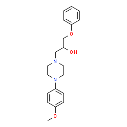ChemSpider 2D Image | 1-[4-(4-Methoxyphenyl)-1-piperazinyl]-3-phenoxy-2-propanol | C20H26N2O3
