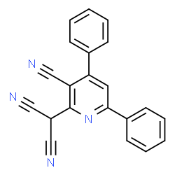 ChemSpider 2D Image | (3-Cyano-4,6-diphenyl-2-pyridinyl)malononitrile | C21H12N4