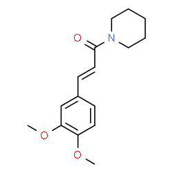 ChemSpider 2D Image | 1-(3,4-Dimethoxycinnamoyl)piperidine | C16H21NO3