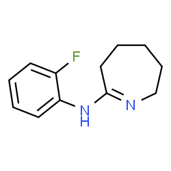 ChemSpider 2D Image | N-(2-Fluorophenyl)-3,4,5,6-tetrahydro-2H-azepin-7-amine | C12H15FN2