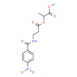 ChemSpider 2D Image | 1-Methoxy-1-oxo-2-propanyl N-(4-nitrobenzoyl)-beta-alaninate | C14H16N2O7