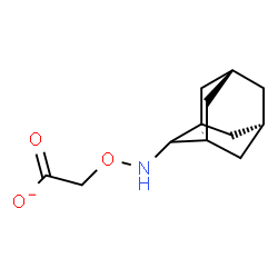ChemSpider 2D Image | {[(5R,7S)-Tricyclo[3.3.1.1~3,7~]dec-1-en-2-ylamino]oxy}acetate | C12H16NO3