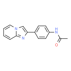 ChemSpider 2D Image | N-[4-(Imidazo[1,2-a]pyridin-2-yl)phenyl]acetamide | C15H13N3O
