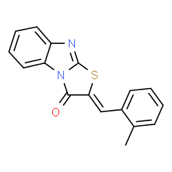 ChemSpider 2D Image | (2Z)-2-(2-Methylbenzylidene)[1,3]thiazolo[3,2-a]benzimidazol-3(2H)-one | C17H12N2OS