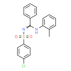 ChemSpider 2D Image | N'-[(4-Chlorophenyl)sulfonyl]-N-(2-methylphenyl)benzenecarboximidamide | C20H17ClN2O2S