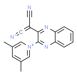 ChemSpider 2D Image | {2-Cyano-2-[3-(3,5-dimethyl-1-pyridiniumyl)-2-quinoxalinyl]ethenylidene}azanide | C18H13N5