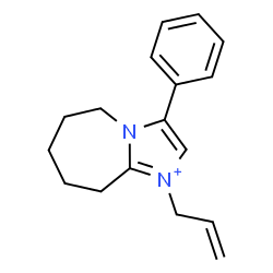 ChemSpider 2D Image | 1-Allyl-3-phenyl-6,7,8,9-tetrahydro-5H-imidazo[1,2-a]azepin-1-ium | C17H21N2
