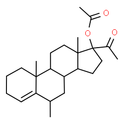 ChemSpider 2D Image | 6-Methyl-20-oxopregn-4-en-17-yl acetate | C24H36O3