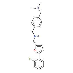 ChemSpider 2D Image | 1-{4-[({[5-(2-Fluorophenyl)-2-furyl]methyl}amino)methyl]phenyl}-N,N-dimethylmethanamine | C21H23FN2O