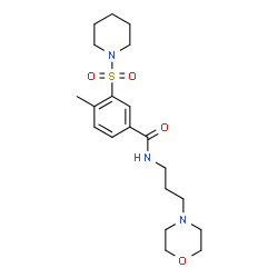 ChemSpider 2D Image | 4-Methyl-N-[3-(4-morpholinyl)propyl]-3-(1-piperidinylsulfonyl)benzamide | C20H31N3O4S