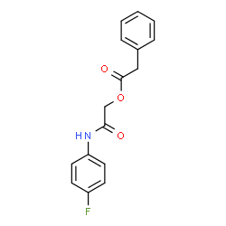 ChemSpider 2D Image | 2-[(4-Fluorophenyl)amino]-2-oxoethyl phenylacetate | C16H14FNO3
