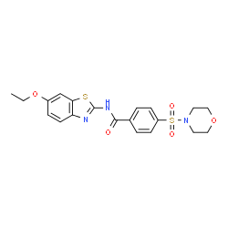 ChemSpider 2D Image | N-(6-Ethoxy-1,3-benzothiazol-2-yl)-4-(4-morpholinylsulfonyl)benzamide | C20H21N3O5S2