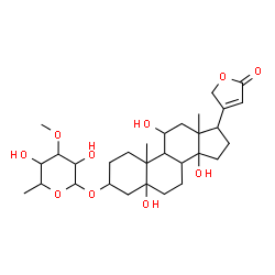 ChemSpider 2D Image | 3-[(6-Deoxy-3-O-methylhexopyranosyl)oxy]-5,11,14-trihydroxycard-20(22)-enolide | C30H46O10