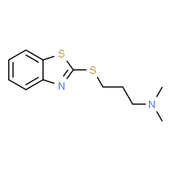 ChemSpider 2D Image | 3-(1,3-Benzothiazol-2-ylsulfanyl)-N,N-dimethyl-1-propanamine | C12H16N2S2