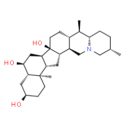 ChemSpider 2D Image | (3alpha,5alpha,6alpha)-Cevane-3,6,14-triol | C27H45NO3