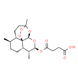 ChemSpider 2D Image | 4-Oxo-4-{[(4S,5R,8S,9R,10S,12R,13R)-1,5,9-trimethyl-11,14,15,16-tetraoxatetracyclo[10.3.1.0~4,13~.0~8,13~]hexadec-10-yl]oxy}butanoic acid | C19H28O8