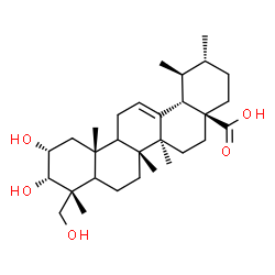 ChemSpider 2D Image | (2alpha,3alpha,5xi,9xi)-2,3,23-Trihydroxyurs-12-en-28-oic acid | C30H48O5