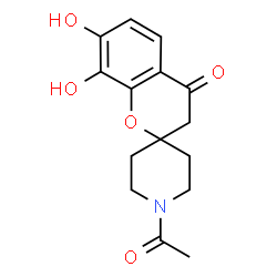 ChemSpider 2D Image | 1'-acetyl-7,8-dihydroxyspiro[chroman-2,4'-piperidin]-4-one | C15H17NO5