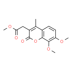 ChemSpider 2D Image | Methyl (7,8-dimethoxy-4-methyl-2-oxo-2H-chromen-3-yl)acetate | C15H16O6