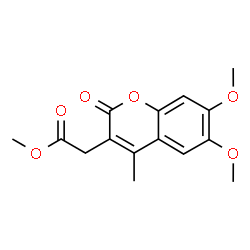 ChemSpider 2D Image | Methyl (6,7-dimethoxy-4-methyl-2-oxo-2H-chromen-3-yl)acetate | C15H16O6