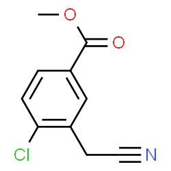 ChemSpider 2D Image | Methyl 4-chloro-3-(cyanomethyl)benzoate | C10H8ClNO2