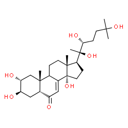 ChemSpider 2D Image | (2alpha,3beta,5beta,9xi,22R)-2,3,14,20,22,25-Hexahydroxycholest-7-en-6-one | C27H44O7