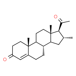 ChemSpider 2D Image | (9xi,14xi,16alpha)-16-Methylpregn-4-ene-3,20-dione | C22H32O2