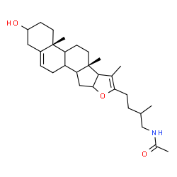 ChemSpider 2D Image | N-[(8xi,9xi,14xi,16xi,17xi)-3-Hydroxyfurosta-5,20(22)-dien-26-yl]acetamide | C29H45NO3