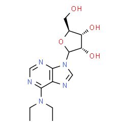 ChemSpider 2D Image | N,N-Diethyl-9-(L-ribofuranosyl)-9H-purin-6-amine | C14H21N5O4