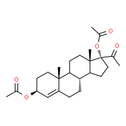 ChemSpider 2D Image | (3beta,9xi,14xi)-20-Oxopregn-4-ene-3,17-diyl diacetate | C25H36O5