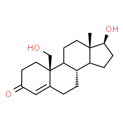 ChemSpider 2D Image | (9xi,14xi,17beta)-17,19-Dihydroxyandrost-4-en-3-one | C19H28O3