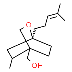 ChemSpider 2D Image | [(1S)-5-Methyl-1-(4-methyl-3-penten-1-yl)-2-oxabicyclo[2.2.2]oct-4-yl]methanol | C15H26O2