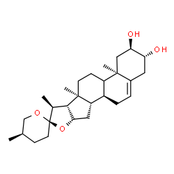 ChemSpider 2D Image | (2alpha,3beta,9xi,25R)-Spirost-5-en-2,3-diol | C27H42O4