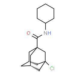 ChemSpider 2D Image | (5R,7R)-3-Chloro-N-cyclohexyl-1-adamantanecarboxamide | C17H26ClNO