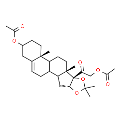 ChemSpider 2D Image | (4aR,6aS,6bS,9aR)-6b-(Acetoxyacetyl)-4a,6a,8,8-tetramethyl-2,3,4,4a,4b,5,6,6a,6b,9a,10,10a,10b,11-tetradecahydro-1H-naphtho[2',1':4,5]indeno[1,2-d][1,3]dioxol-2-yl acetate | C28H40O7