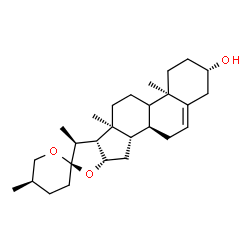ChemSpider 2D Image | (3beta,9xi,25R)-Spirost-5-en-3-ol | C27H42O3