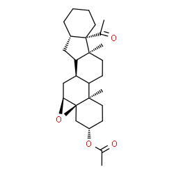 ChemSpider 2D Image | (1aR,3S,5aR,7aS,7bS,11aS,12bS,13aS)-7b-Acetyl-5a,7a-dimethylicosahydroindeno[2',1':1,2]phenanthro[8a,9-b]oxiren-3-yl acetate | C27H40O4