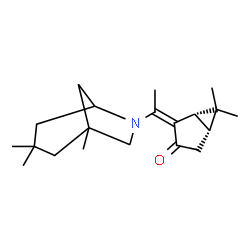 ChemSpider 2D Image | (1S,2Z,5R)-6,6-Dimethyl-2-[1-(1,3,3-trimethyl-6-azabicyclo[3.2.1]oct-6-yl)ethylidene]bicyclo[3.1.0]hexan-3-one | C20H31NO