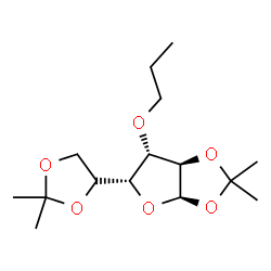 ChemSpider 2D Image | (3aR,5R,6S,6aR)-5-[(4S)-2,2-Dimethyl-1,3-dioxolan-4-yl]-2,2-dimethyl-6-propoxytetrahydrofuro[2,3-d][1,3]dioxole | C15H26O6